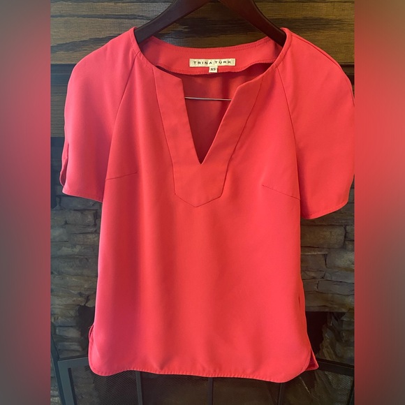 Trina Turk Pink Tunic Women Top Blouse Size XS Cut # 6027 Style# 162125 RN#93415 - Picture 1 of 5